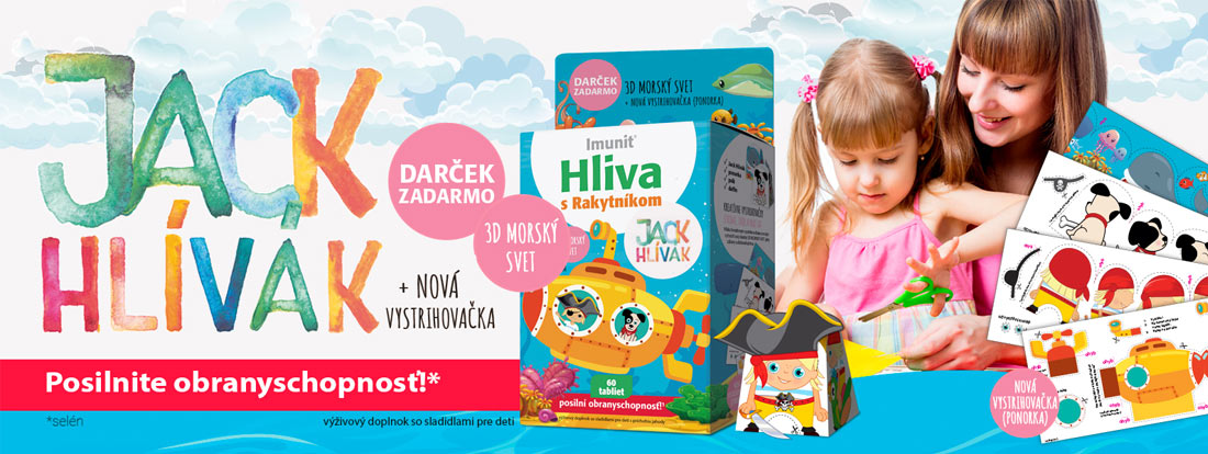 Hliva ustricová PRE DETI s Rakytníkom JACK HLÍVÁK – tablety